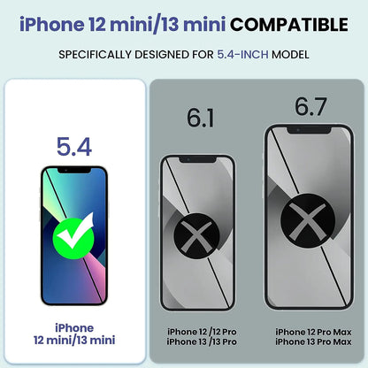 NEWDERY 4800mAh Slim Battery Charger Case for iPhone 13 12 Mini Portable Power Bank Extended Battery Pack Protective Cover