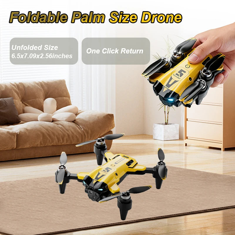 Folding RC Drone Modular 2000mAh Battery Long Flight Time Low Noise Durable Body Downward Lens Auxiliary Camera Wind Resistant Hobby Drone