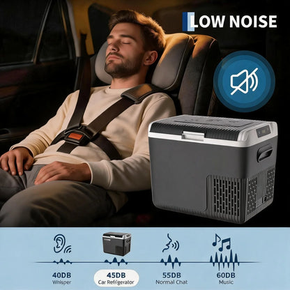 Car Refrigerator, 19QT Car Fridge Portable Freezer Compressor Electric Cooler, Portable Refrigerator, Rapid Freezing, -4°f to 68°f, DC 12/24V Mini Cool Box for Camping, RV, Boat, Travel