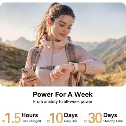 Women's 40mm Fitness Watch with 3 Bands, AMOLED Display, 110+ Sports Modes, Heart Rate/Sleep/SpO2 Monitor, 3ATM Waterproof