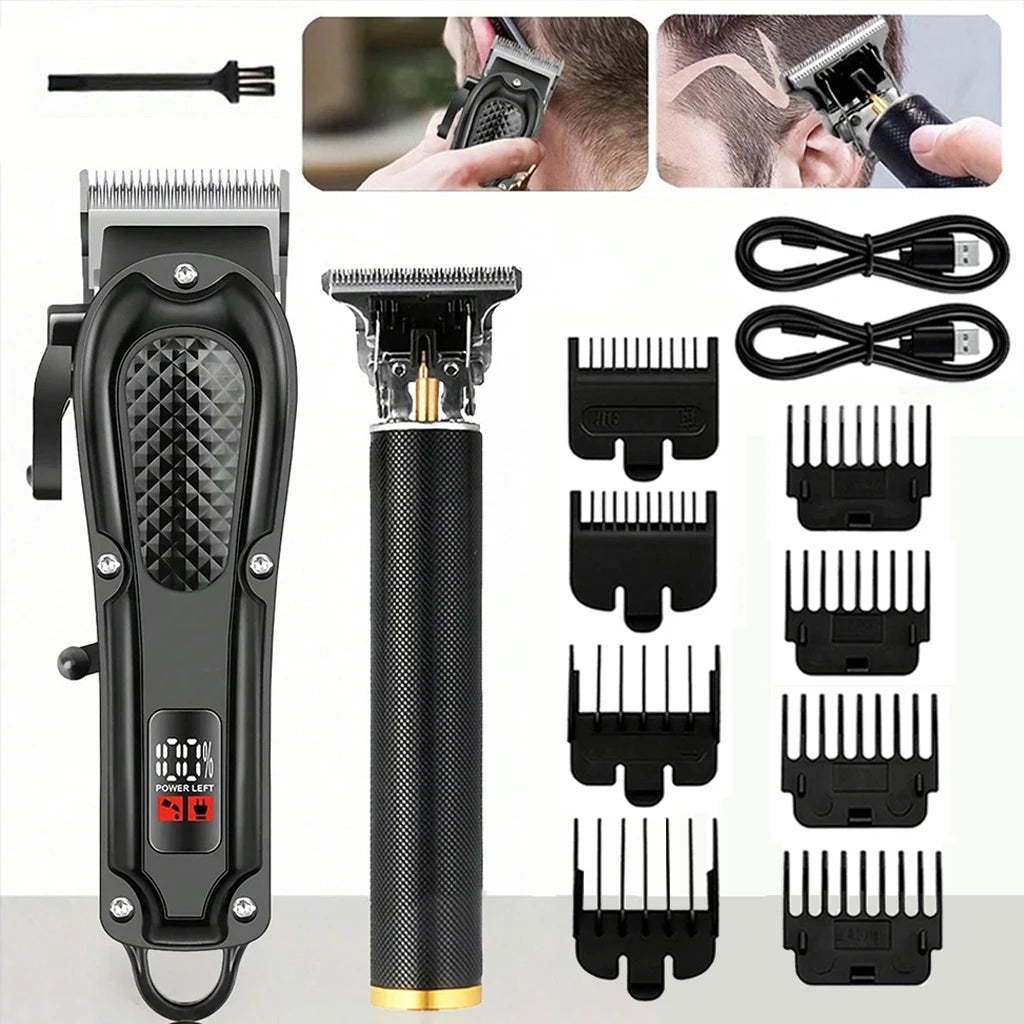 4-in-1 Electric Hair Clipper Set for Men Rechargeable Cordless Hair Trimmer Grooming Kit for men Beard Cutting Machine Nose Hair trimmer Electric Shaver Birthday Christmas Gift For Family