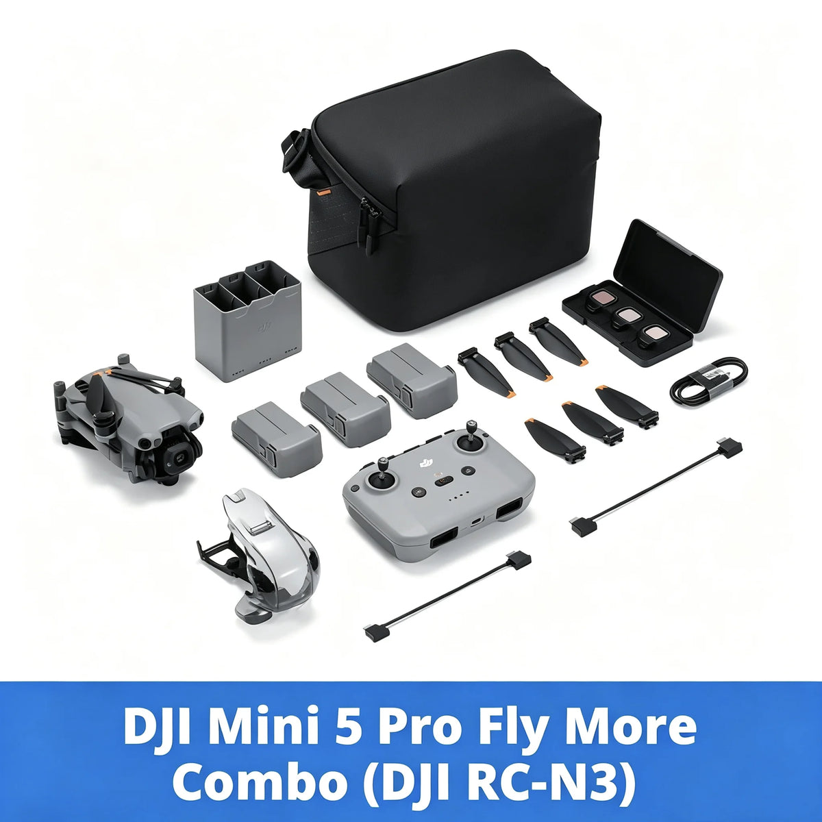 DJI Mini 5 Pro Fly More Combo with DJI RC-N3 Remote Controller Drones with a Camera & 1-Inch CMOS 4K Professional Imaging ActiveTrack 360°Drone for Beginners Travel Vlog