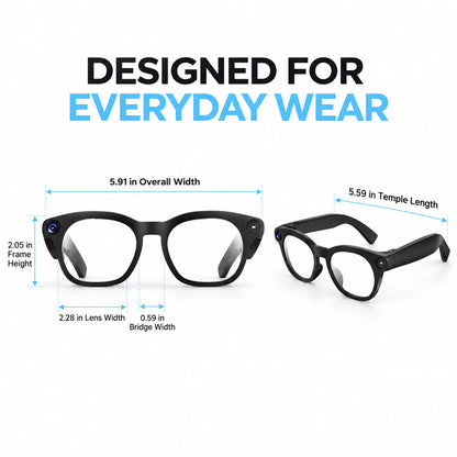 2026 New Smart AI Glasses, 4K 8MP HD Camera Smart Glasses, Men Women, Real-Time Translation, 150+ Language Translation, Connecting to ChatGPT, WIFI Transmission, Shooting, Video Recording and live Streaming, Bluetooth Call, A