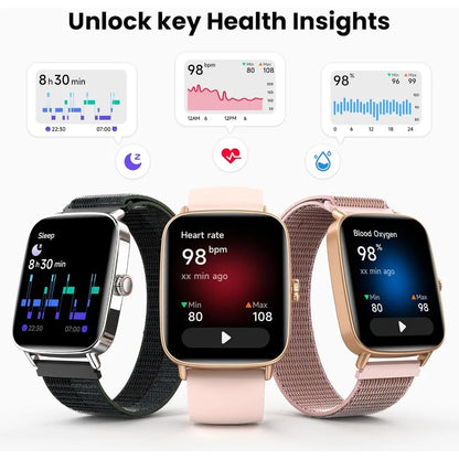 Women's Watch, 2 Bands, 100+ Modes, Fitness Tracker, Heart Rate, Sleep Monitor, 3ATM Waterproof, 10-Day Battery, Fast Charge