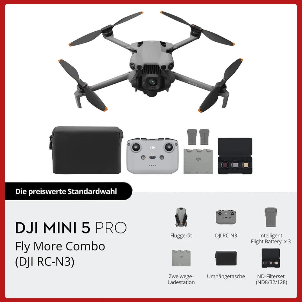 DJI Mini 5 Pro Camera Drones Ultra-Light Foldable Pocket Drone with 1-Inch CMOS 4K Professional Camera