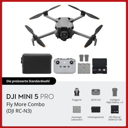 DJI Mini 5 Pro Camera Drones Ultra-Light Foldable Pocket Drone with 1-Inch CMOS 4K Professional Camera