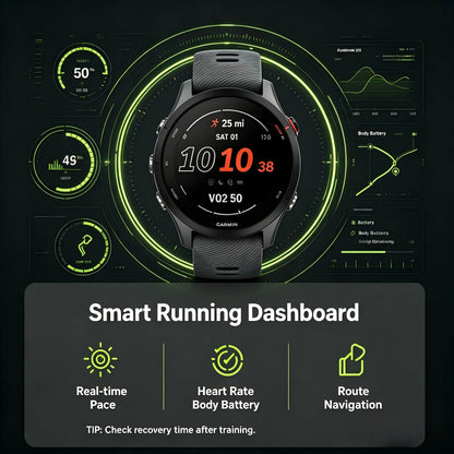 Garmin Forerunner 255 Smartwatch for Men Women, Multisport Fitness Tracker, Built-in GPS, Sleep & Stress Tracking, Swim Proof, Long Battery Life