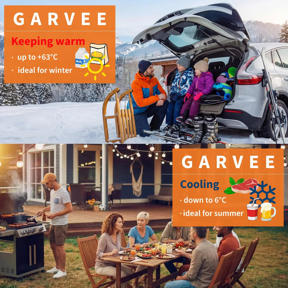30L Electric Cooler And Warmer Portable Thermoelectric Fridge With 110V AC 12V Car Plug For Car Truck Camping Travel