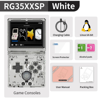 ANBERNIC RG35XXSP Flip Retro Handheld Game Console Linux 64bit WiFi Bluetooth Retro Video Gaming Console Online Play HDMI-TV Out
