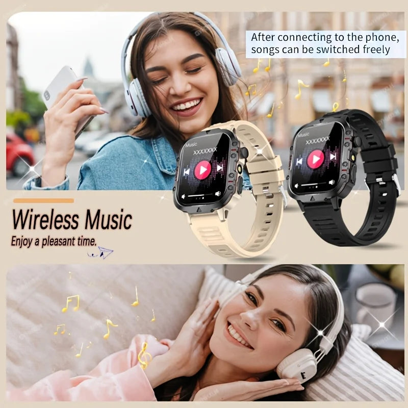 2026 Smart Watch, Supporting Wireless Calls, Multi-Sports Modes, Music, Reminders, Wallpapers, Weather, USB Charging, Multifunctional Wearable, Compatible with Iphone And Android, Unisex, Ideal Holiday Gift for Friends, Lover