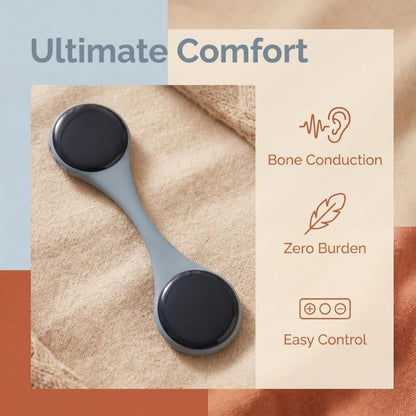 Bone Conduction Sleep Aid Pillow Speaker Zero Burden Open Ear Design Button Volume Control Portable Wireless Bedside White Noise Sound Device For Night Rest Insomnia Relief