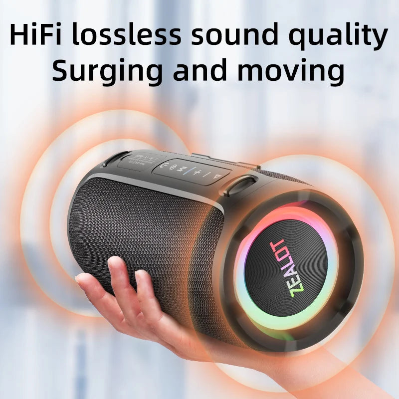 ZEALOT-S76 50W Portable Bluetooth Speaker Wireless Waterproof Outdoor IPX6 Stereo Bass Music Track Speaker Sound Box