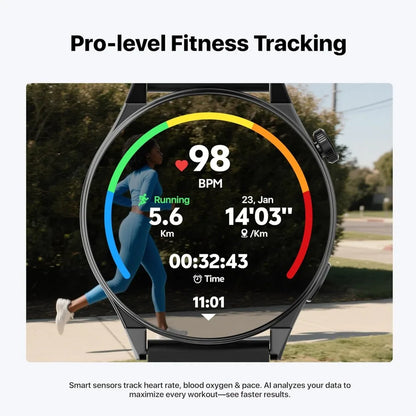 Women's Fitness Tracker: Heart Rate, Sleep Monitor, Call, AMOLED, Multi-Sport, 3ATM Water Resistant
