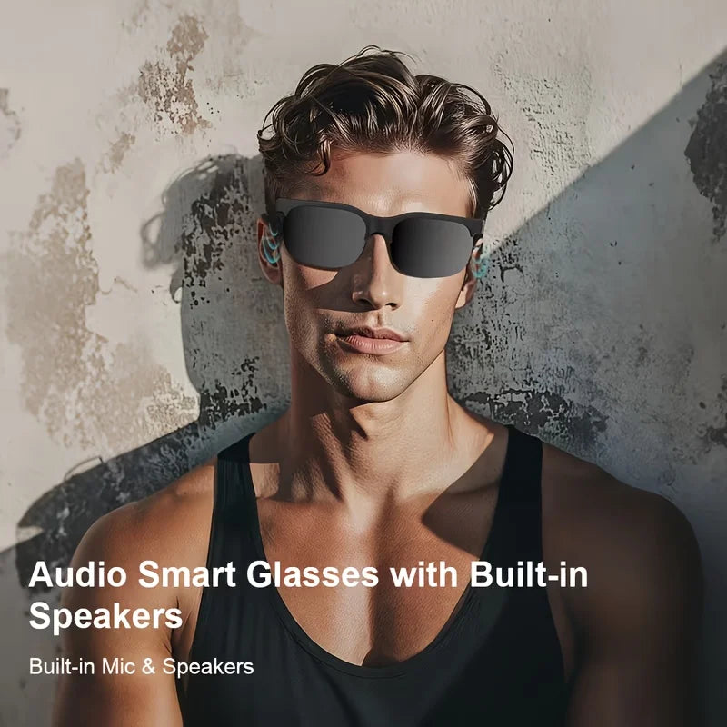 Smart Glasses with Wireless HIFI Headphones, Dual Speaker, Touch Control, Rechargeable Lithium Battery, USB Type-C Charging, Ideal for Music and Calls, Wireless Headphones|Modern Eyewear|Wireless Connectivity, Wireless Headph