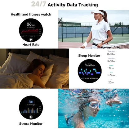 Lightweight Women's Fitness Tracker with Bluetooth, Voice Control, Waterproof Features and Multiple Sport Modes