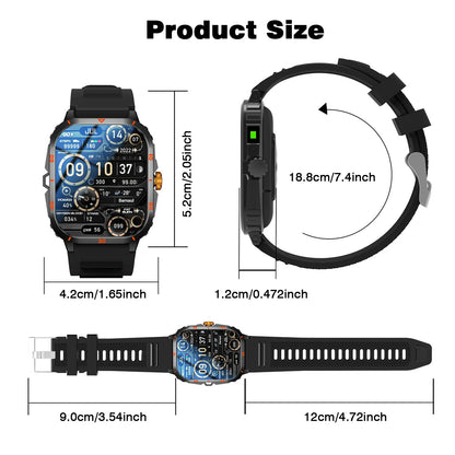 New Full-Touch High-Definition Men'S and Women'S Sports Smartwatch Features ,Wireless Dialing, Answering Calls, Motion Tracking,  Music Control. Suitable for Android & Iphone,Christmas/New Year/Birthday Watch Gifts