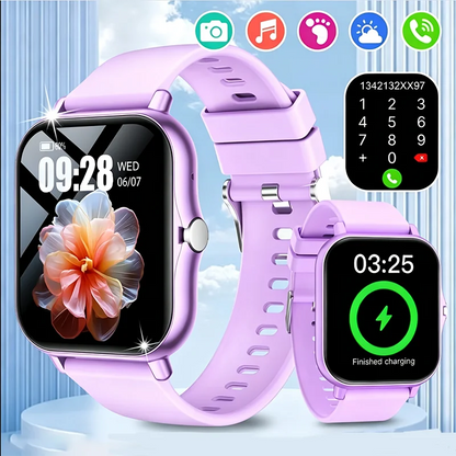 [Smart Watch For Men/Women] Jinmiyun HOT 1.83-Inch Smart Watch, Supporting Wireless Calls (Answering/Dialing/Rejecting Calls), Suitable for Men And Women, Fitness Activity Tracker, Supporting Multiple Sports Modes/Remote Shut