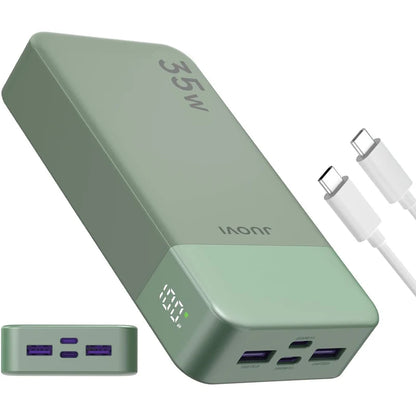 JUOVI Portable Power Bank 35W 20000mAh Battery Pack Fast Charging, PD3.0 QC4.0 Phone Battery Pack with LED Display for iPhone 17 16 15 14, Galaxy, Tablet, Switch, Etc