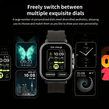 2026 New Men's Smartwatch, Two-in-One Smartwatch with Built-in TWS Earbuds, Supports Wireless Charging, 2.01 HD Display, Multiple Sports Modes, Weather and Calendar Functions, Rechargeable Lithium Battery, Music Control