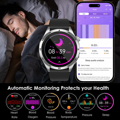 ECG+PPG Health Smart Watch Men Blood Oxygen Uric Acid Blood Pressure Monitoring HD Bluetooth Call AI Watch For iOS Android
