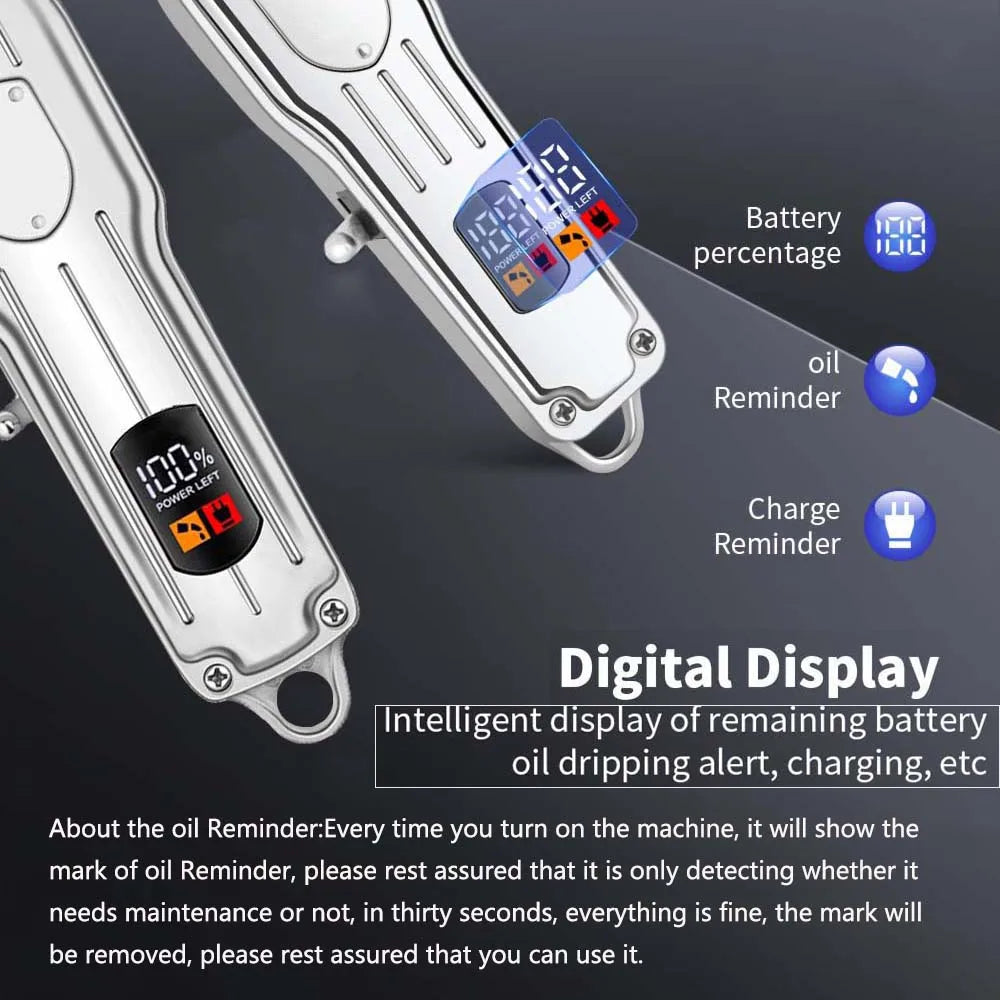 Professional Cordless Hair Clipper Set with Digital Display, T-Blade Trimmer & Hair Clipper &  Guide Combs Hair Grooming for Men’s  Barber Salon-Grade Haircutting at Home Gifts for Men