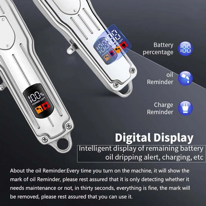 Professional Cordless Hair Clipper Set with Digital Display, T-Blade Trimmer & Hair Clipper &  Guide Combs Hair Grooming for Men’s  Barber Salon-Grade Haircutting at Home Gifts for Men