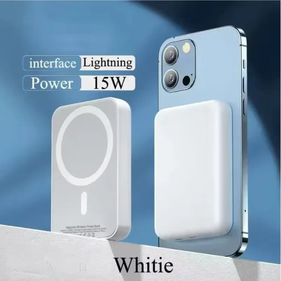 Magnetic Wireless Power Bank, 15W Wireless Quick Charge & 22.5W PD Wired Fast Charging Portable External Battery Pack Compatible with Smartphones