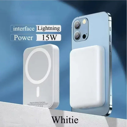Magnetic Wireless Power Bank, 15W Wireless Quick Charge & 22.5W PD Wired Fast Charging Portable External Battery Pack Compatible with Smartphones