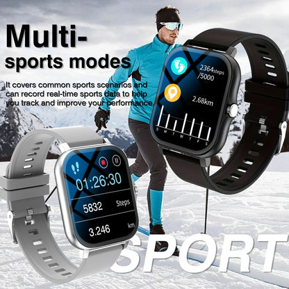 [Smart Watch For Men/Women] Jinmiyun HOT 1.83-Inch Smart Watch, Supporting Wireless Calls (Answering/Dialing/Rejecting Calls), Suitable for Men And Women, Fitness Activity Tracker, Supporting Multiple Sports Modes/Remote Shut