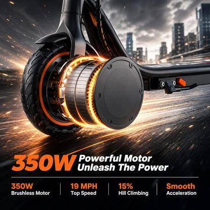 2026 New 8.5‘’ Electric Scooter Solid Tire 350W 19mph APP Smart Control 4 Speed Modes Foldable E-Scooter 16miles Max Range for Campus Commuting