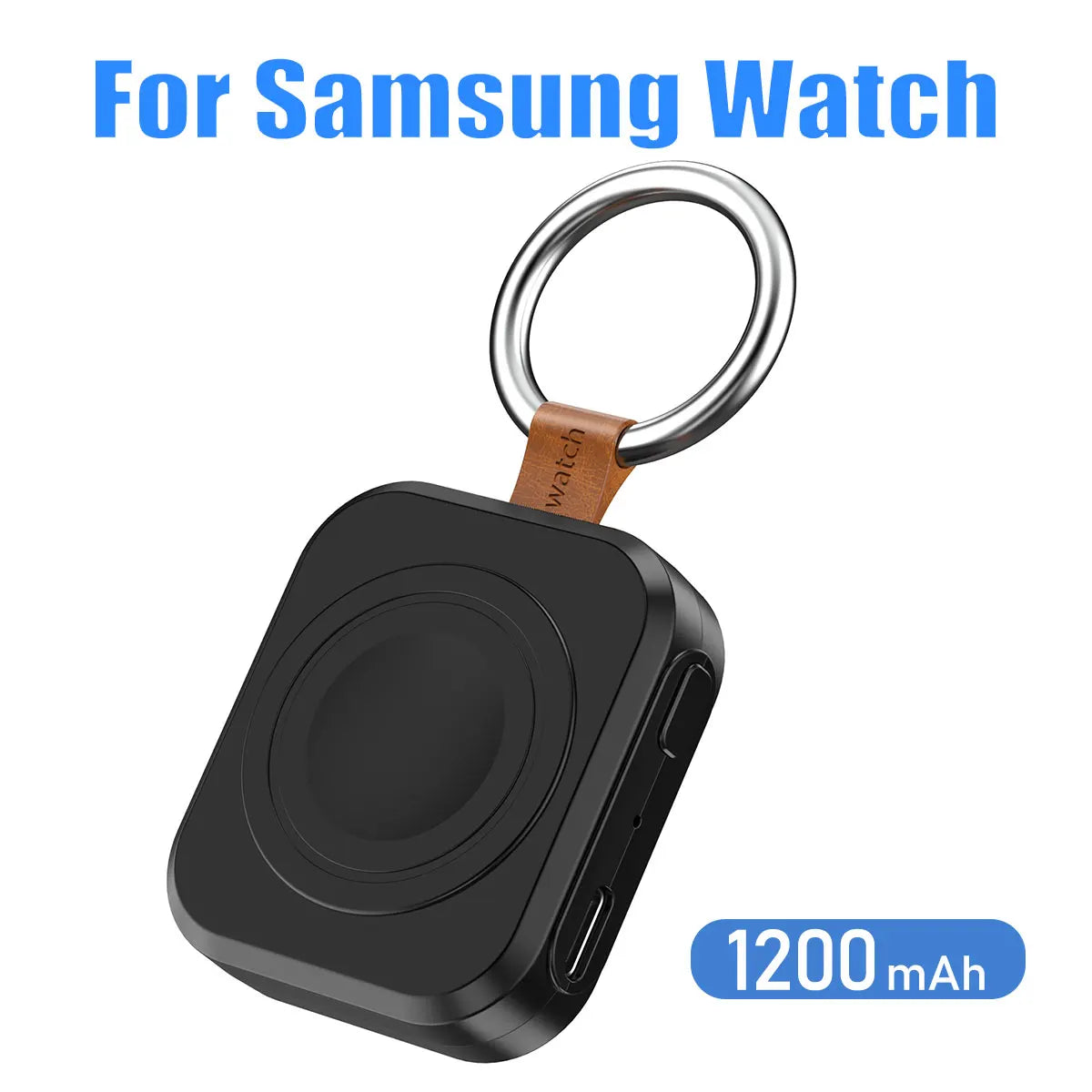 1200mAh Portable Wireless Charger Power Bank for Galaxy Watch 8/7/Ultra/6/6 Classic/5 Pro/4/3, Active Magnetic Keychain Charging