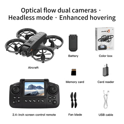 LY3 Portable Drone Dual Camera Aerial PLY3 Portable Drone Dual Camera Aerial Photography 2.4 Inch Screen Remote Control WIFI Image Transmissiohotography 2.4 Inch Screen Remote Control WIFI Image Transmission Optical Flow Hove