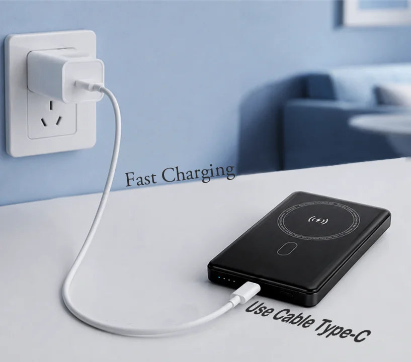 10,000mAh Wireless fast charging Power bank with Semi-solid state Polymer Lithium