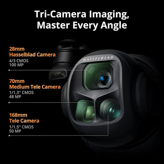 Open Box-DJI Mavic 4 Pro 512GB Creator Combo with RC Pro 2, Flagship Tri-Camera Drone with 100MP 4/3 CMOS Hasselblad Camera, 51-Min Max Flight Time, Three Batteries, Charging Hub, Professional