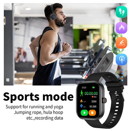 2026 Smart Watch with Wireless Calling, Weather Forecast & Sports Mode, DIY Wallpaper SMS Alerts Silicone Strap for Men Women