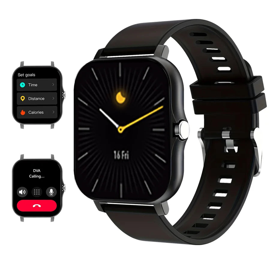 [Smart Watch For Men/Women] Jinmiyun HOT 1.83-Inch Smart Watch, Supporting Wireless Calls (Answering/Dialing/Rejecting Calls), Suitable for Men And Women, Fitness Activity Tracker, Supporting Multiple Sports Modes/Remote Shut