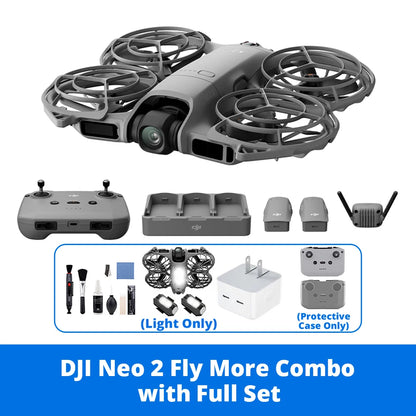DJI Neo 2 Fly More Combo Drones with a Camera & 3 Batteries Charging Hub Optional Accessory Kit 151g 4K 100FPS Slow Motion Omnidirectional Obstacle Sensing