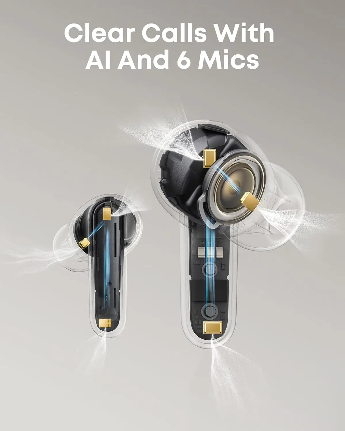 Soundcore P41i by Anker - Adaptive Active Noise Cancellation Earbuds - Portable Phone Charger and Built-in Lightning Adapter - 12H Playtime - 192H - Case - 6-Mic AI Clear Calls - IPX5 (Brand New)