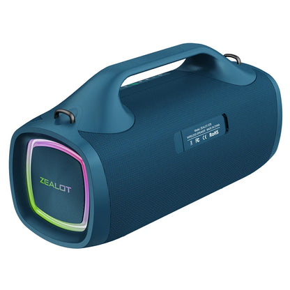 ZEALOT-S79 100w Wireless Speaker, Outdoor Portable Subwoofer, Bluetooth-Connectable Speaker, Hifi Sound Quality, Dual Pairing, Fast Charging, 24000mah Battery, Long Battery Life, Big Party Speaker, Camping Speaker, Blue Speak