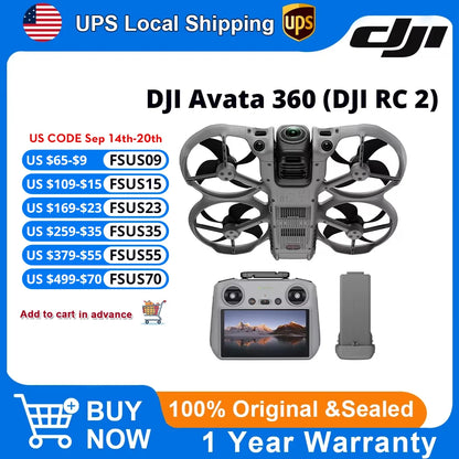 DJI Avata 360 Drone 4K Professional Drones with a Camera Imaging O4 FHD Video Transmission, RockSteady 3.0 Stabilization, 155° Ultra-Wide Angle for Aerial Filming