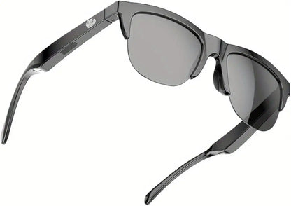 Half Frame Smart Glasses, Built-in Microphone and Speaker, HD Voice Calling,Music Playback and Hands-Free Calling, Suitable for Men and Women