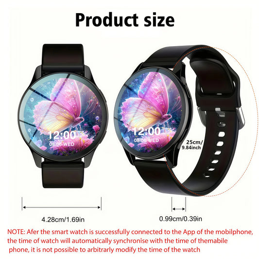 New Round Screen Sports Watch, Unisex, Fitness, Step Tracking, Minimalist Fashion, Wireless Calling, Message Reminders, Music Control, Calculator, Alarm Clock, Calendar And More Smart Watch Functions