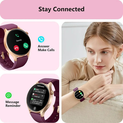 Fitness Tracker for Women: 1.32" AMOLED, HRM, Sleep/SpO2, 110+ Modes, 3ATM Water Resistant, iOS/Android