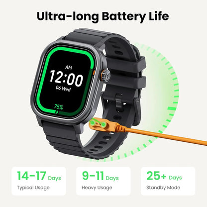 Original KOSPET PULSE Smart Watch Men Women 1.96" AMOLED BT Call IP68 Waterproof 180 Freestyle Training Modes Fitness Monitoring