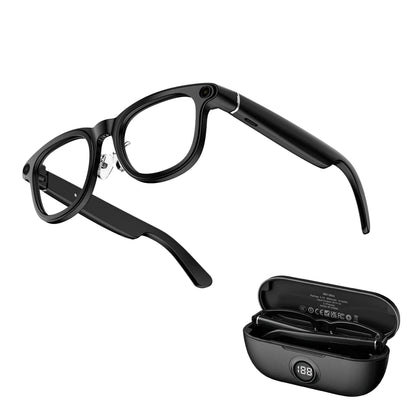 LOKMATAI X01 Smart Bluetooth Camera Glasses with 8MP Sony IMX219 Camera, 1200P 30FPS Video, Open-Ear Surround Sound, Voice Assistant, 220mAh Battery, Polarized UV Protection, Hands-Free Calling, Music & Touch Control