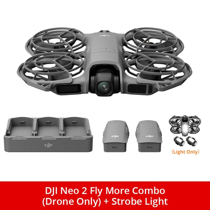 DJI Neo 2 Fly More Combo (Drone Only) Drones With a Camera Drone 4k Professional with Optional Accessories ActiveTrack for Cycling, Omnidirectional Obstacle Avoidance