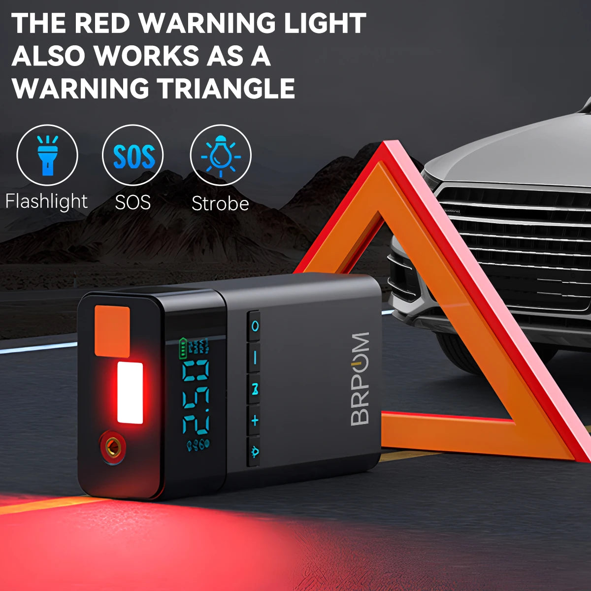 8500A/9000A Peak Current, 150 PSI Multi-Functional Portable Car Battery Starter, Compressor, and Air Injector/Portable Compressor with LED Display (ALL GAS, 8.0L Diesel)