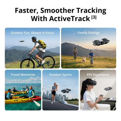 DJI Neo 2 Fly More Combo (Drone Only) Drones With a Camera Drone 4k Professional with Optional Accessories ActiveTrack for Cycling, Omnidirectional Obstacle Avoidance