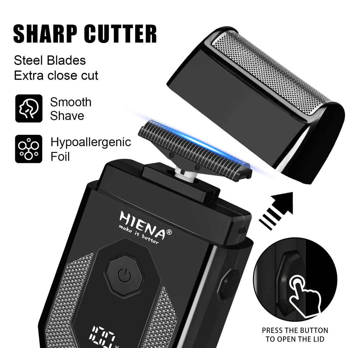 Barber Face & Head Finishing Razor Professional Electric Razors Head Shaver for Bald Men, Barber Cordless Rechargeable With Replacement Heads Barber Cordless Rechargeable Foil Shaver Electric Shaver for Men,