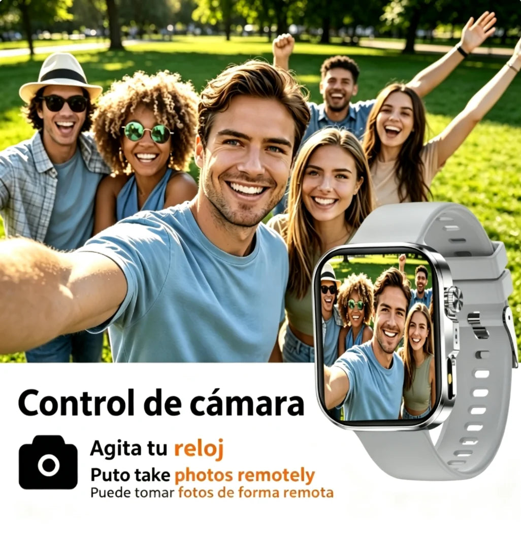 Smartwatch, Full Touchscreen, 2.01-Inch Ultra-Large Screen HD Display, Multiple Sports Modes, Flashlight, Calling, Clock, Men's Watch, Women's Watch, Ideal for Christmas Humor, Novelty, Fun Gift, Father's Day Present, New Yea